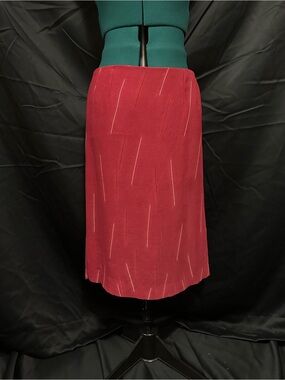 Red and White Pencil Skirt